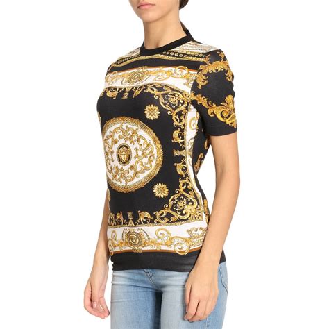 black women versace top with gold design|versace tops for women.